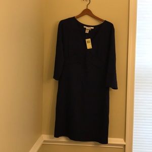 NWT Max Studio size 16 navy blue v-neck dress.